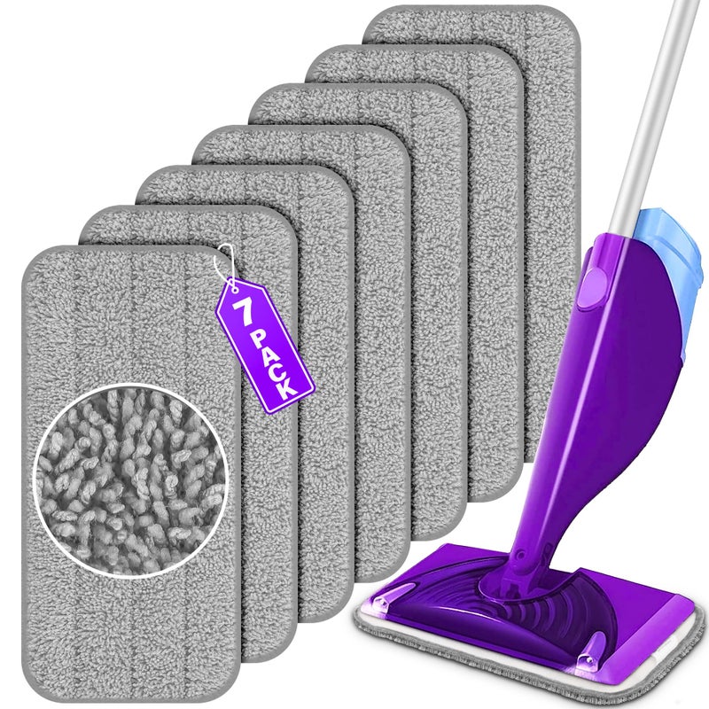 FORSPEEDER Reusable Mop Pads for Swiffer WetJet, Wet Pads Refills for 12'' Spray Mop, Microfiber Refill Machine Washable Up to 100+ Floor Cleaning for All Kinds of Floor Types, 7 Pack - Image 1